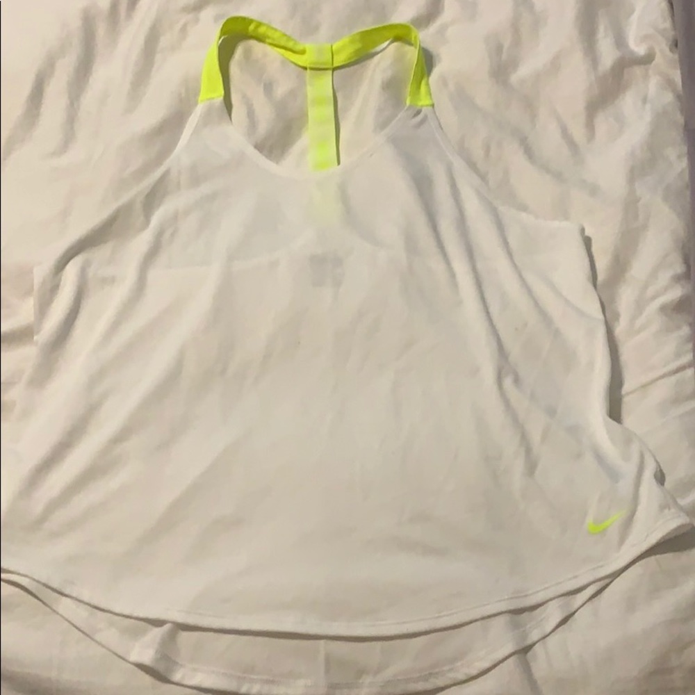 White workout tank